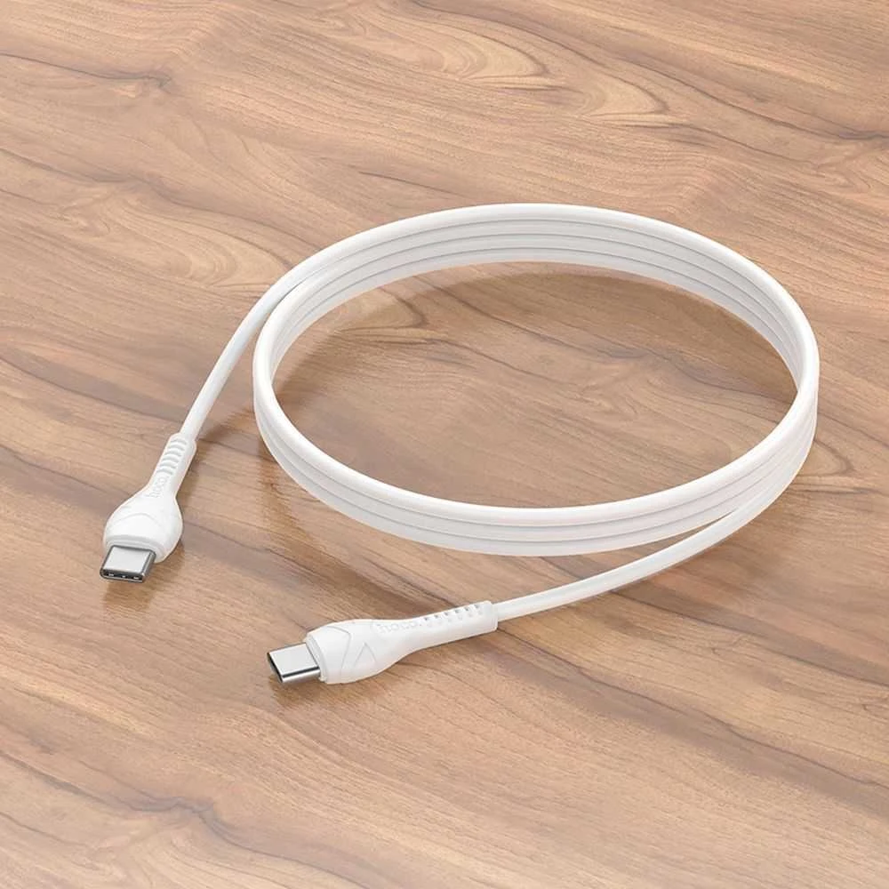 USB C į USB C laidas Hoco PD 60W 1 m X37 baltas