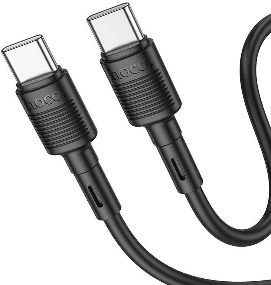 USB kabelis Hoco X83 60W Type-C to Type-C 1.0m juodas