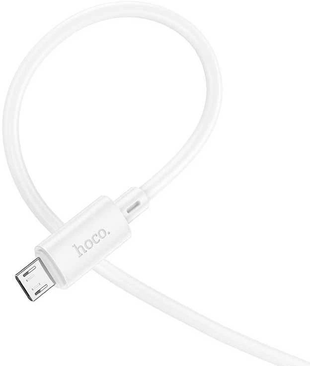 Cable USB A to Micro USB Hoco 2,4A 1 m X88 baltas