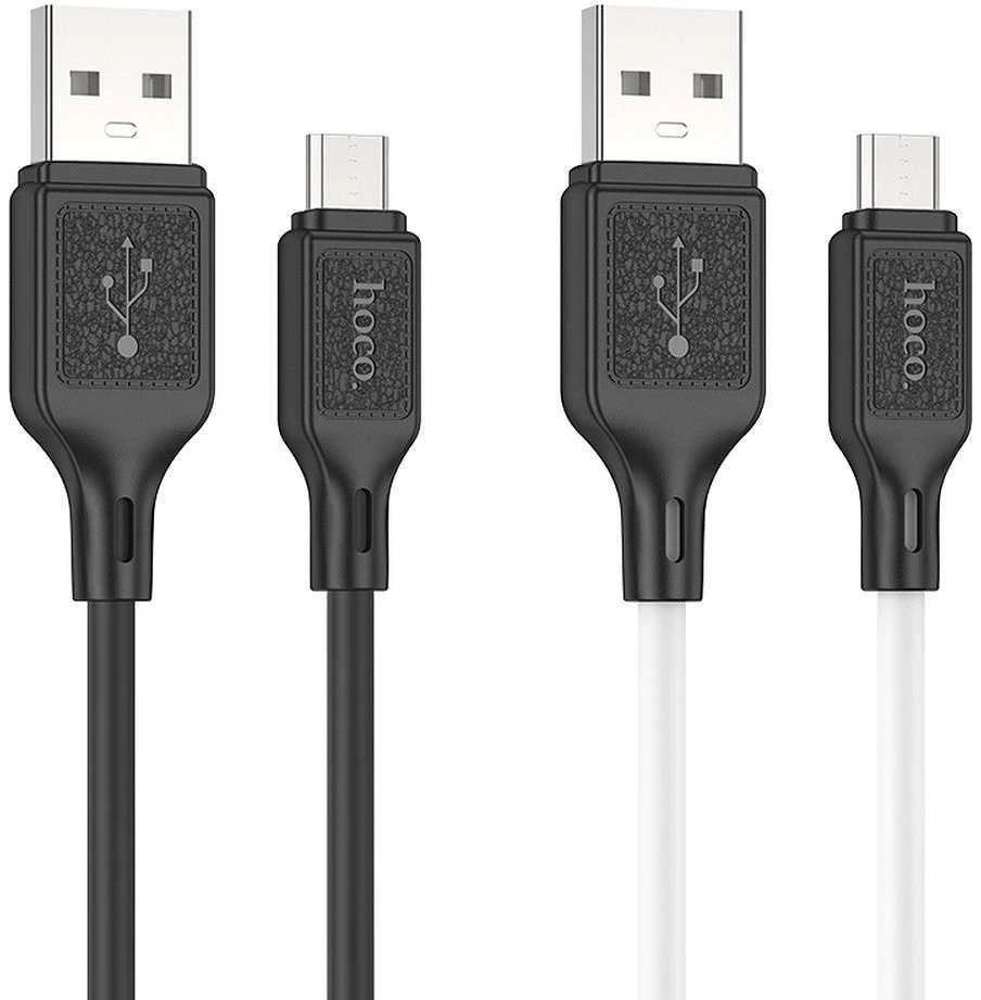 Cable USB A to Micro USB Hoco 2,4A 1 m X90 juodas
