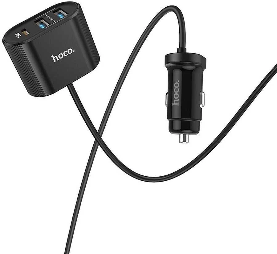 Partner Telecom Įkroviklis automobilinis Hoco Z35 Quick Charge 18W (2xUSB 1xType-C 3A) juodas