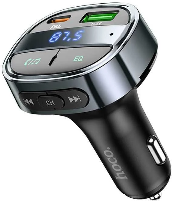 FM bangų moduliatorius Hoco E70 PD30W+QC3.0 juodas