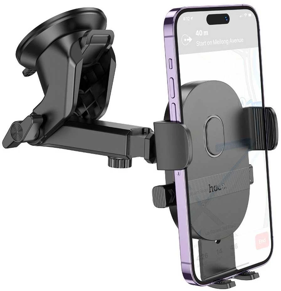 Automobilinis telefono laikiklis Hoco H19 (dashboard/windshield) juodas