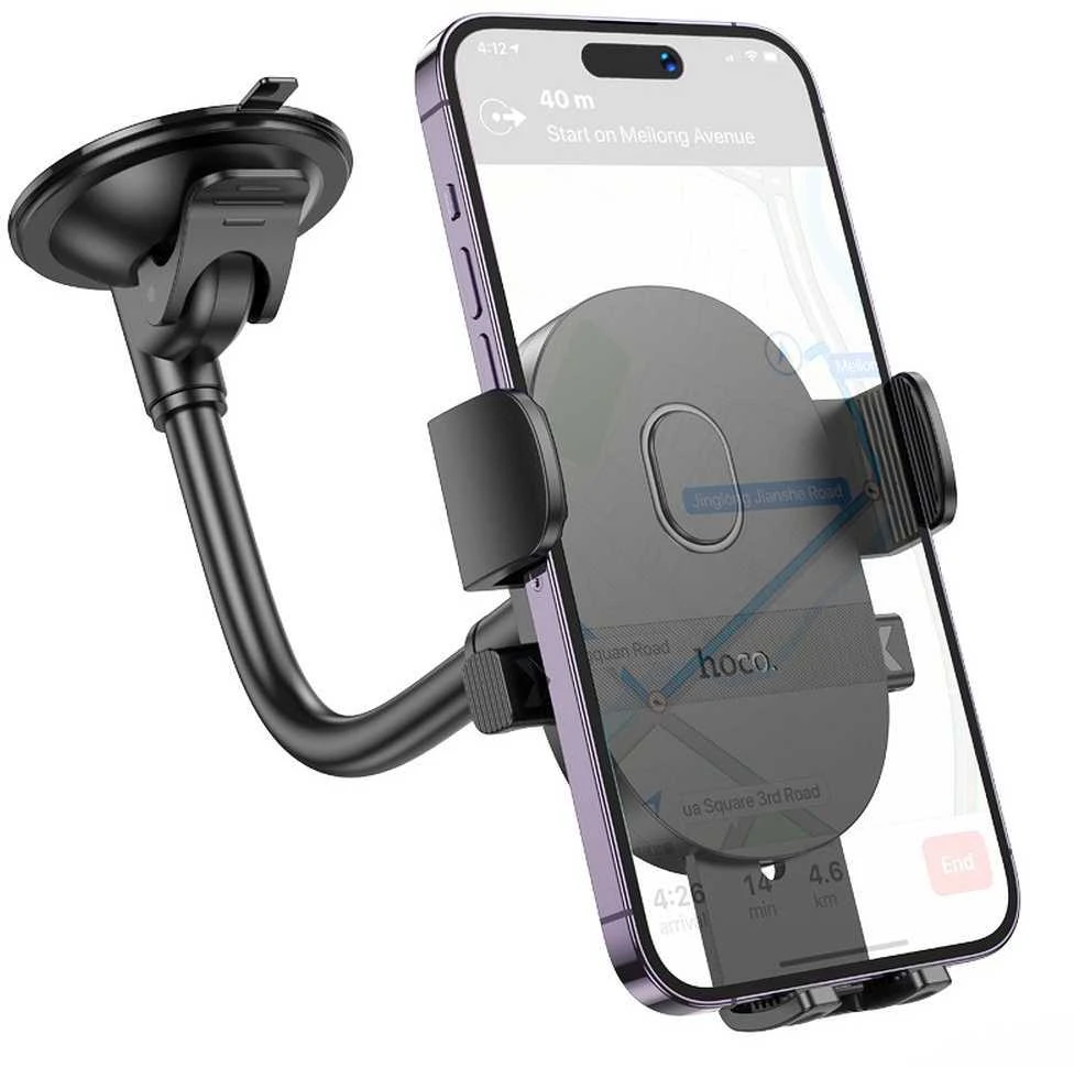 Automobilinis telefono laikiklis Hoco H20 (windshield) juodas