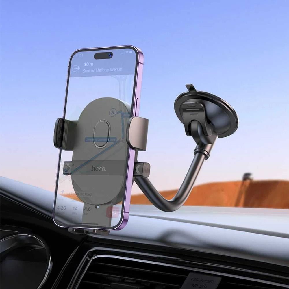 Automobilinis telefono laikiklis Hoco H20 (windshield) juodas