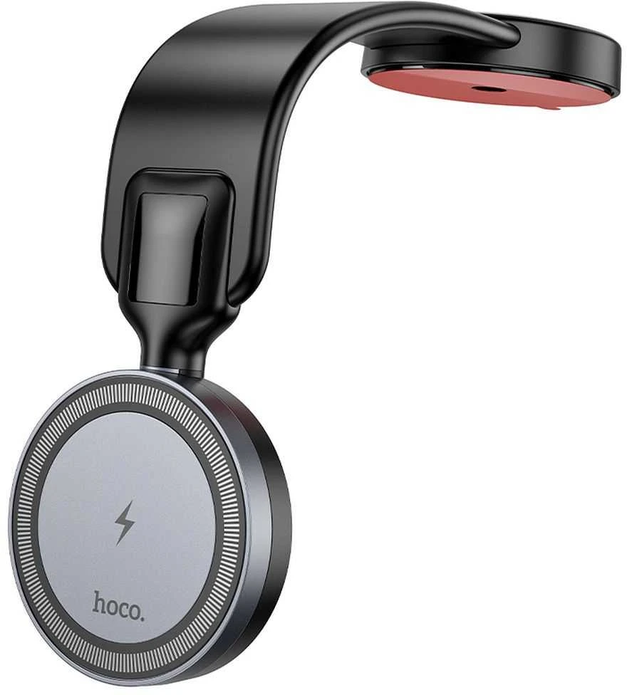 Belaidis automobilio telefono laikiklis, suderinamas su „Magsafe Hoco 15W“ prietaisų skydelio laikikliu HW29 juodas