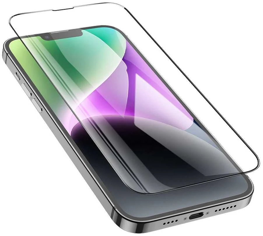 Grūdintas stiklas iPhone 14 PLUS / 13 PRO MAX Hoco HD antistatinis 25 vnt. G10