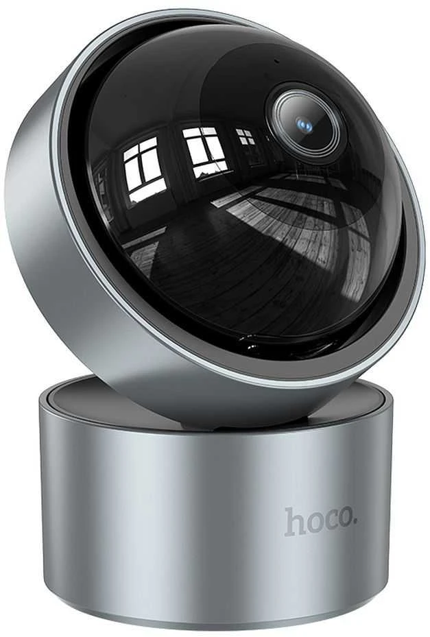 Vidinė kamera Hoco, reguliuojama dviem plokštumomis, 3MP Full HD D5 sidabrinis