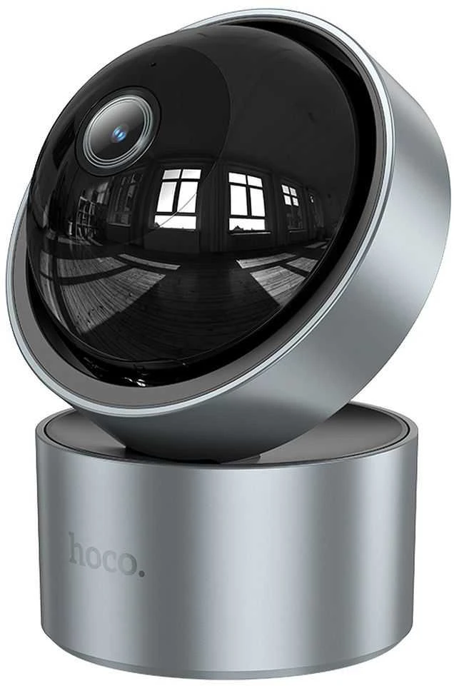 Vidinė kamera Hoco, reguliuojama dviem plokštumomis, 3MP Full HD D5 sidabrinis