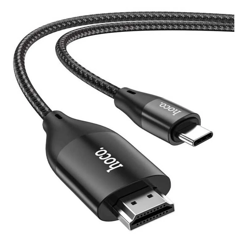 Kabelis Hoco UA16 Type-C to HDMI 2.0m pilkas