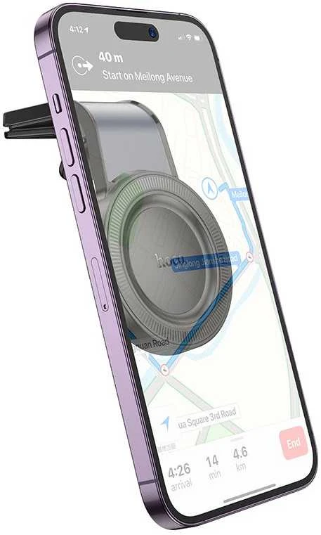 Magnetinis automobilio telefono laikiklis, suderinamas su „Magsafe Hoco“ oro išleidimo anga H59 juodas