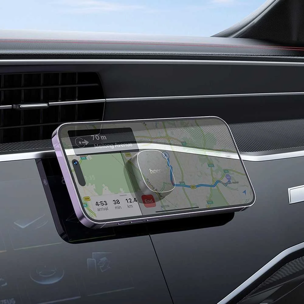 Automobilinis universalus telefono laikiklis Hoco H52 tvirtinamas ant prietaisų skydelio, magnetinis juodas