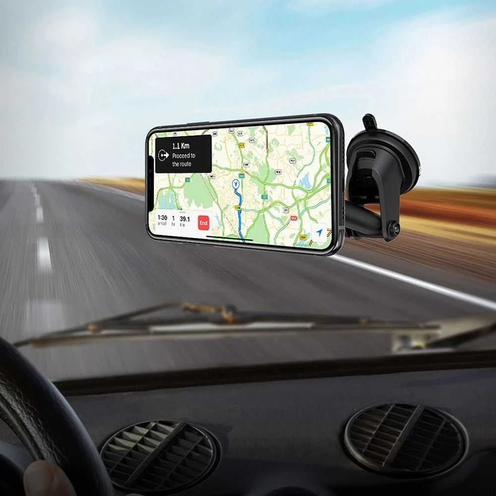 Magnetinis automobilio telefono laikiklis Hoco priekiniam stiklui / prietaisų skydeliui CA67 juodas