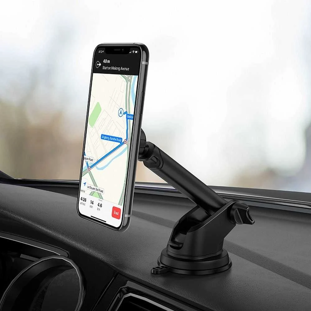 Magnetinis automobilio telefono laikiklis Hoco priekiniam stiklui / prietaisų skydeliui CA67 juodas