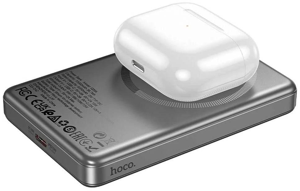 Išorinė baterija Power Bank Hoco Q26A PD20W MagSafe 10000mAh juoda