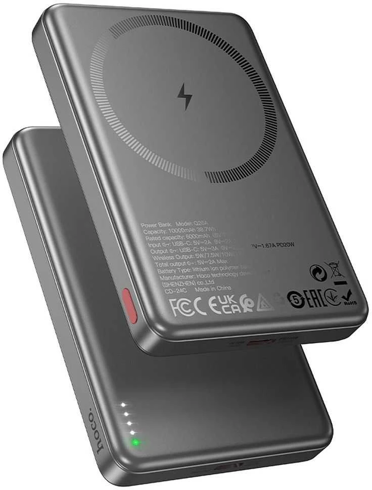 Išorinė baterija Power Bank Hoco Q26A PD20W MagSafe 10000mAh juoda