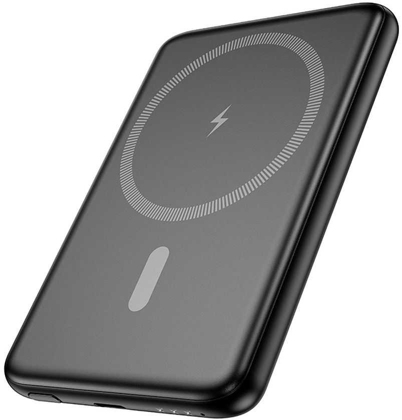 Išorinė baterija, suderinama su „MagSafe Hoco 5000 mAh QC PD 2A 20W“, itin plona, J140A, juoda