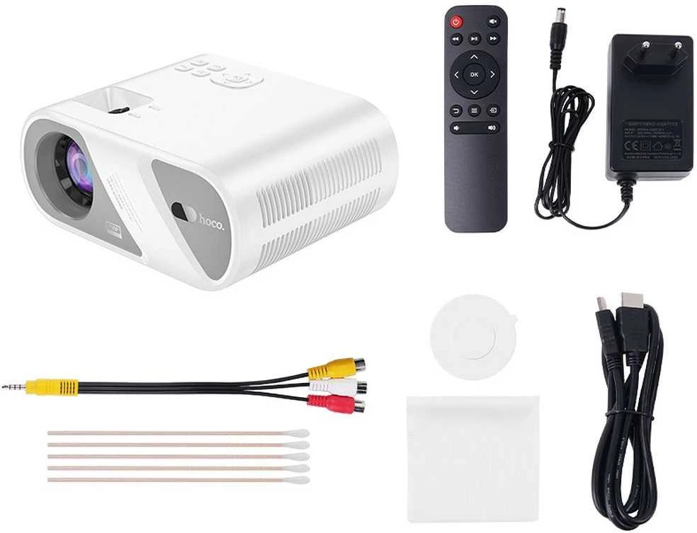Projektorius HD Ready Hoco Wi-Fi Bluetooth 720P DT1 baltas