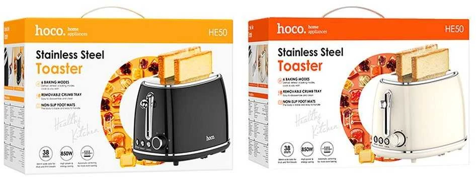 Skrudintuvas HOCO Retro toaster 850W HE50 juodas