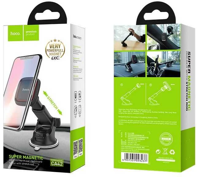 Automobilinis telefono laikiklis Hoco CA42, tvirtinamas ant prietaisų skydelio, magnetinis