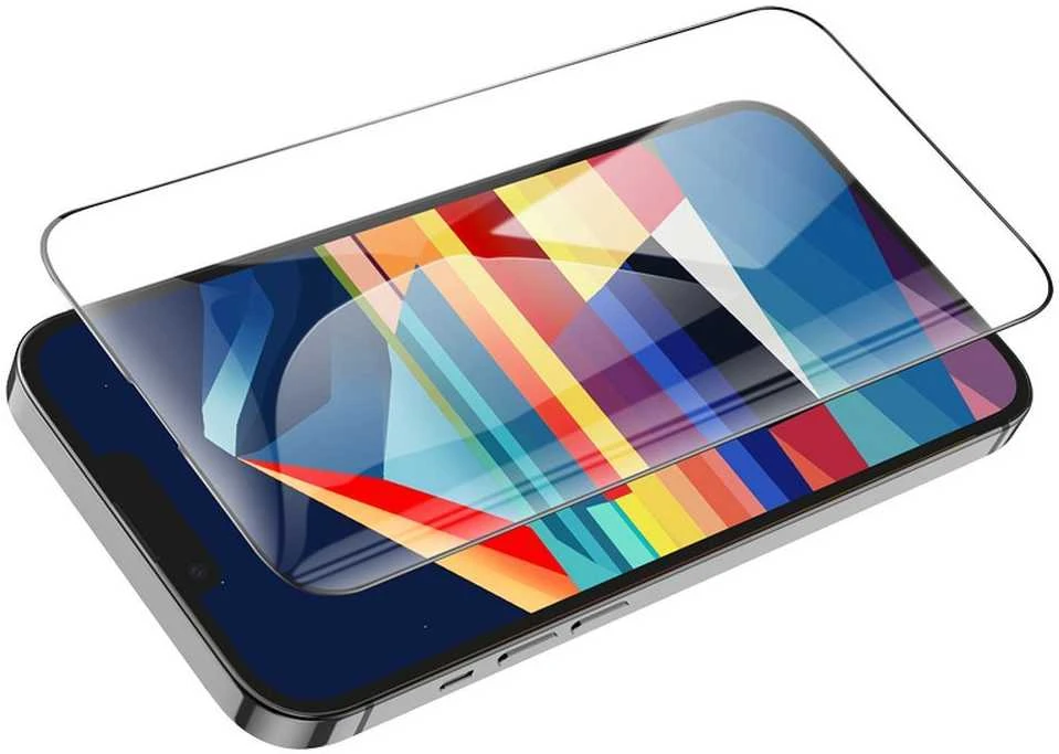 Grūdinto stiklo iPhone 15 PLUS / 16 PLUS Hoco HD 5D Guardian apsauginis stiklas 10 vnt. G14 juodas