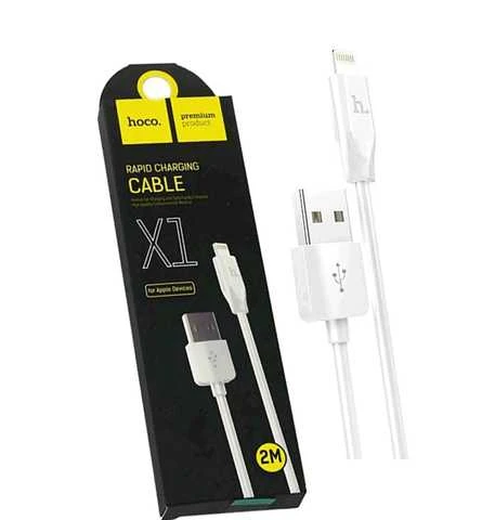 USB kabelis Hoco X1 Lightning 2.0m baltas