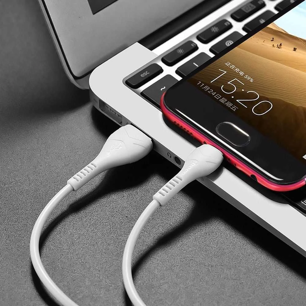 USB kabelis Hoco X37 Cool Power microUSB 1.0m baltas