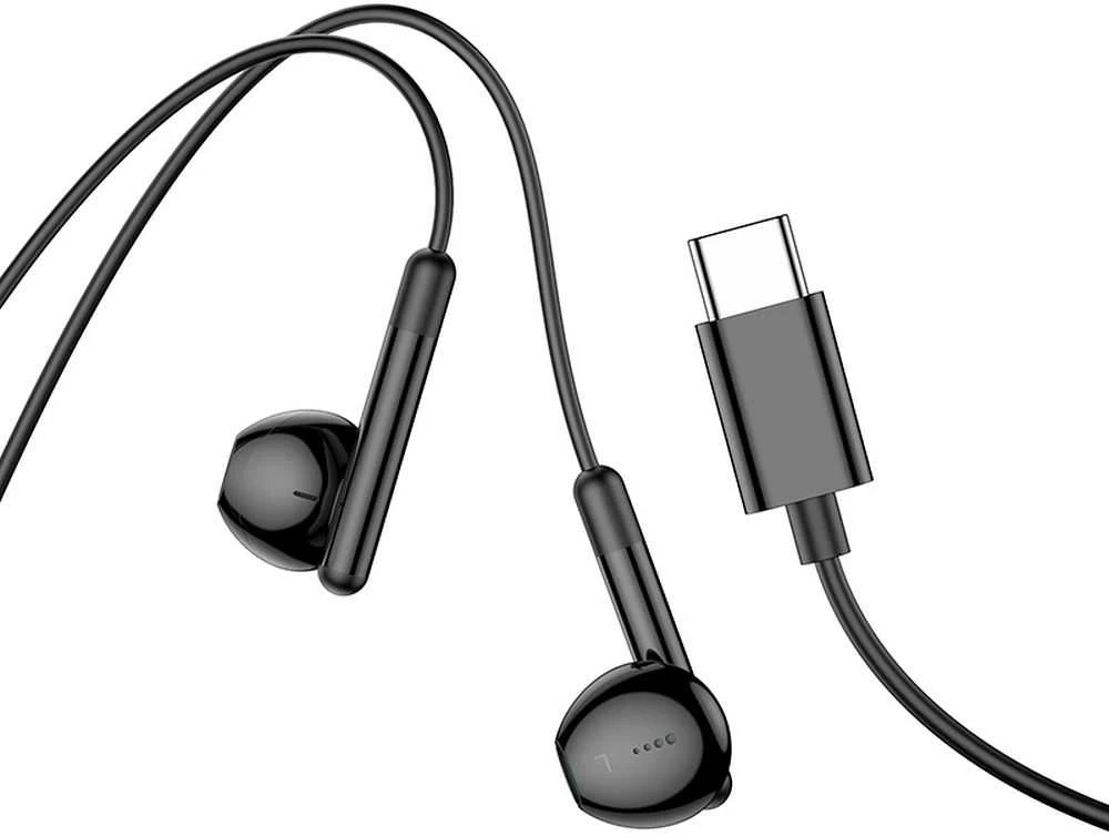 Wire ausinės USB C Hoco M93 juodas
