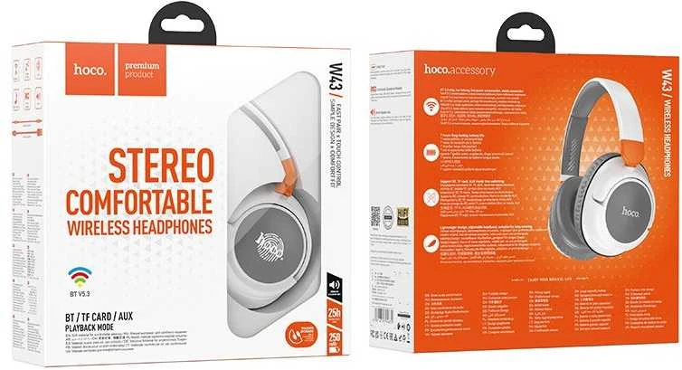 Bluetooth ausinės Hoco W43 baltos