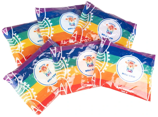 Holi Cow Spalvinga Holi pudra - rinkinys 6x100g