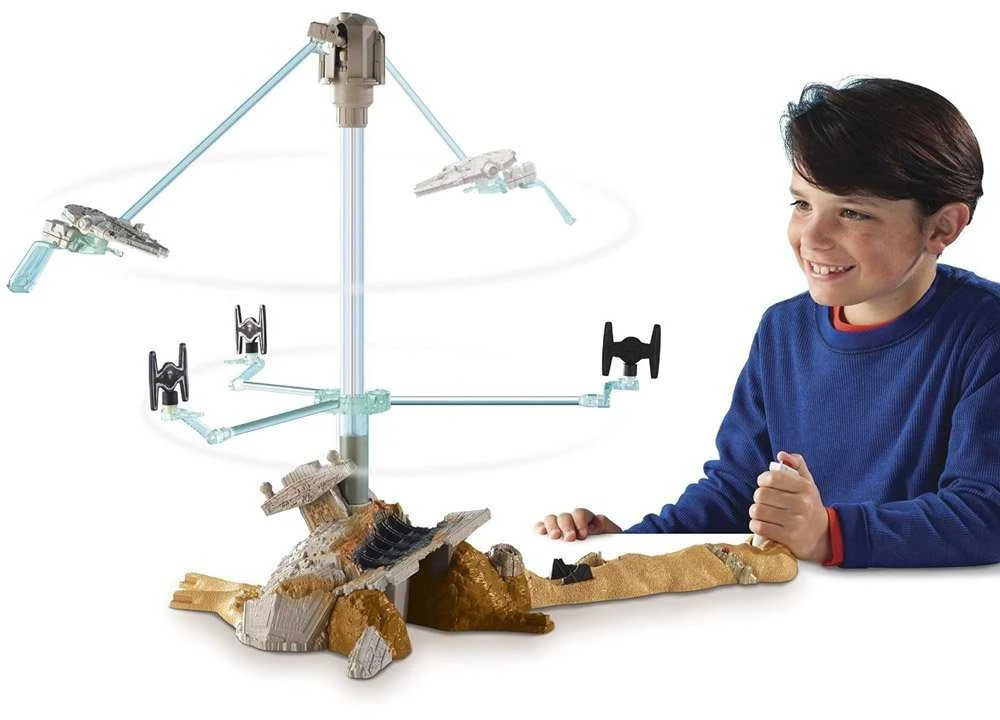 Mattel Hot Wheels Star Wars kosminio laivo rinkinys ZA2744 važiavimas + mūšio garsas
