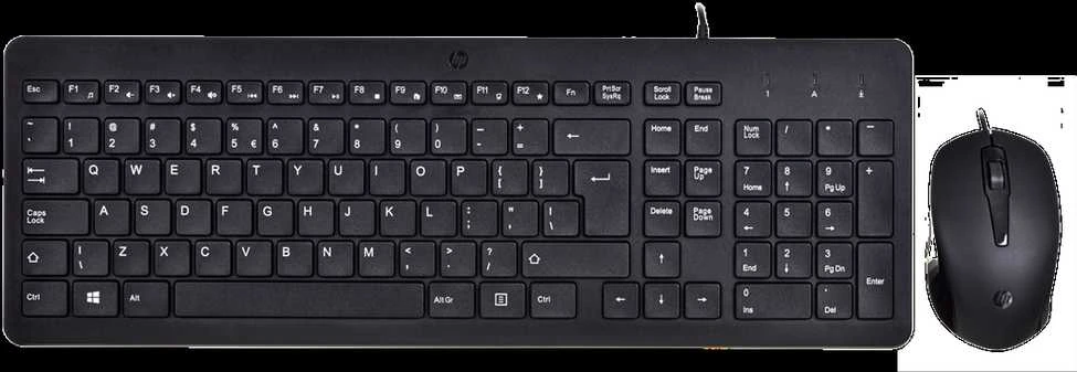 HP 150 USB su laidu Pelė Klaviatūra Combo - Juodas - US ENG
