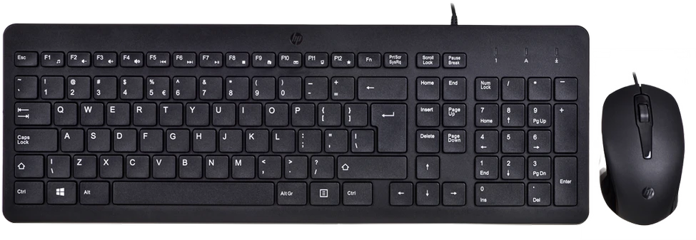 HP 150 USB su laidu Pelė Klaviatūra Combo - Juodas - US ENG