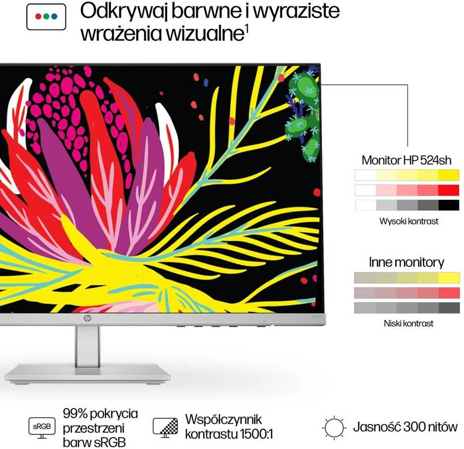 Hewlett Packard (HP) Monitorius - HP 23.8 colių Series 5 FHD 1920x1080 Aukščio Reguliuojamas
