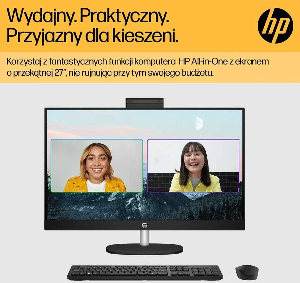 Hewlett Packard (HP) HP 27-cr0232nw AMD Ryzen™ 5 7520U 68,6 cm (27") 1920 x 1080 pikselių „viskas viename“ asmeninis kompiuteris 16 GB LPDDR5-SDRAM 512 GB SSD „Windows 11 Home“ „Wi-Fi 6“ (802.11ax) Baltas