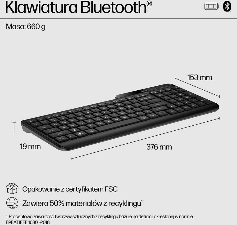 „Hewlett Packard“ (HP) „HP 460“ daugiafunkcis „Bluetooth“ klaviatūra