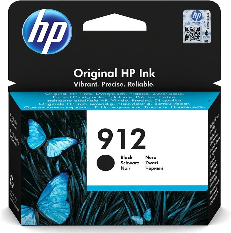 Hewlett Packard (HP) Hewlett-Packard 912 (3YL80AE), juoda kasetė