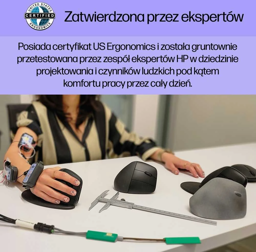 Hewlett Packard (HP) HP 920 Belaidė pelė, Ergonomic, Vertical - Juodas