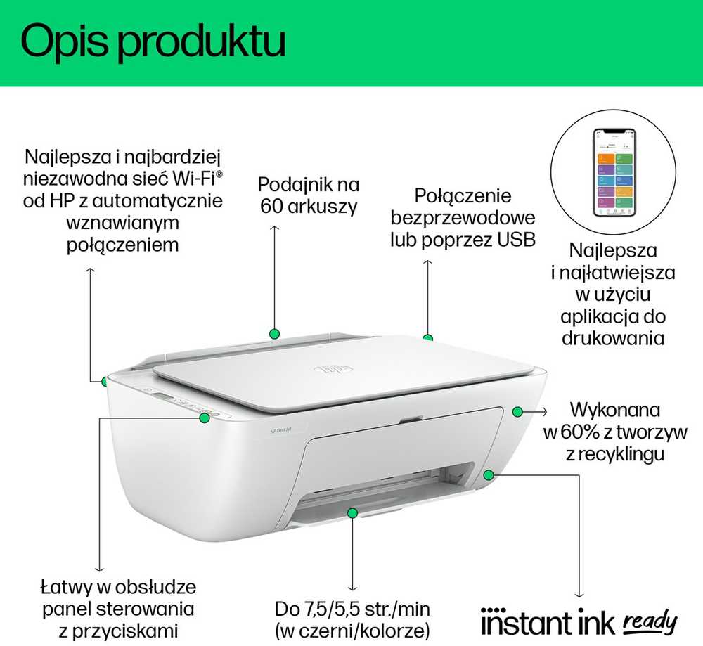 Hewlett Packard (HP) HP Deskjet 2810e daugiafunkcis daugiafunkcis spalvotas rašalinis spausdintuvas, 216 x 297 mm, A4, 7,5 psl./min., spausdina 60 lapų, USB, „Bluetooth“, „Wi-Fi“