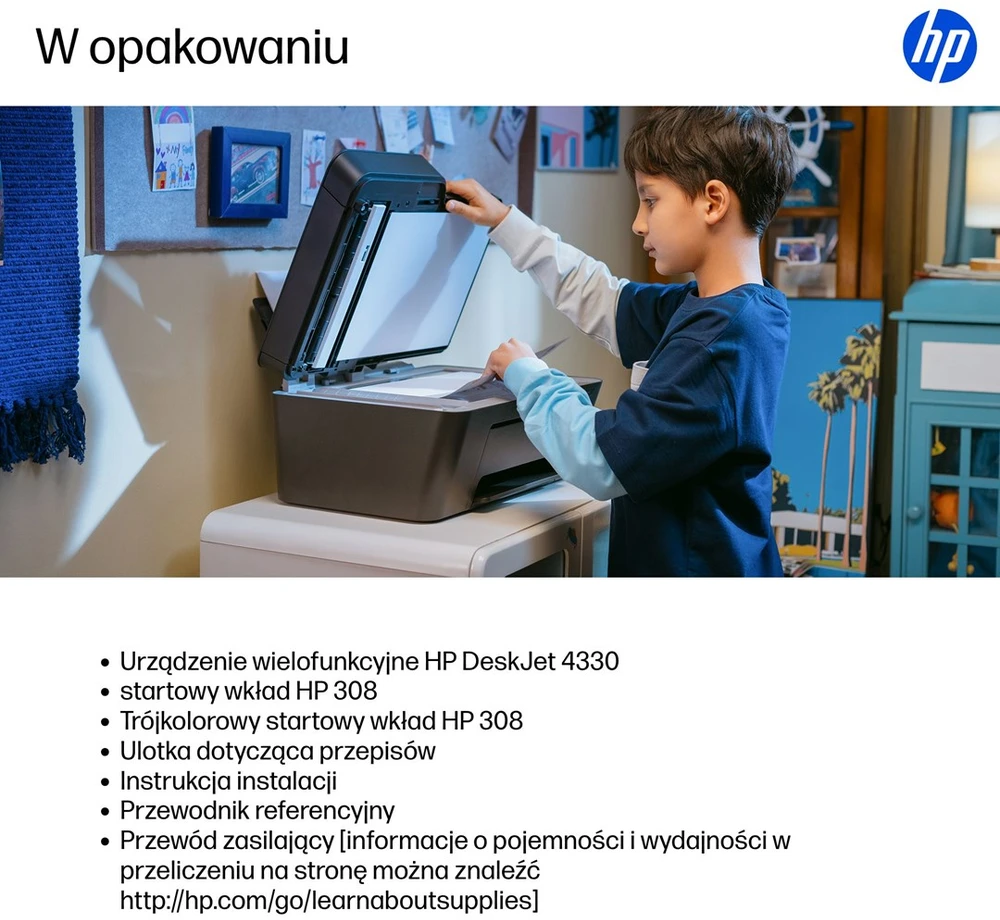 Hewlett Packard (HP) HP DeskJet 4330 belaidis daugiafunkcis spalvotas Spausdintuvas, Instant Ink