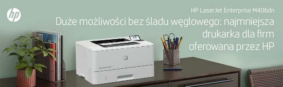Hewlett Packard (HP) HP LaserJet Enterprise M406dn Spausdintuvas - A4 Mono lazerinis, Print, Auto-Duplex, LAN, 38ppm, 900-4800 pages per month