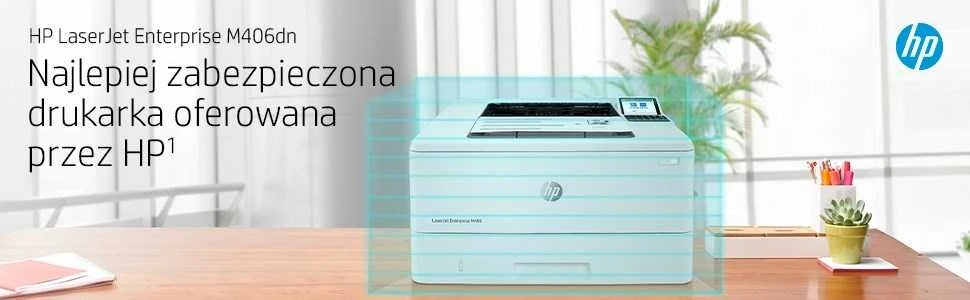 Hewlett Packard (HP) HP LaserJet Enterprise M406dn Spausdintuvas - A4 Mono lazerinis, Print, Auto-Duplex, LAN, 38ppm, 900-4800 pages per month