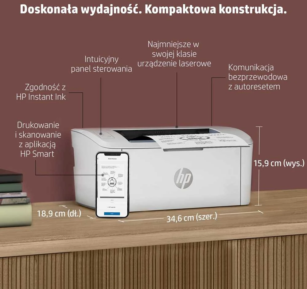 Hewlett Packard (HP) HP LaserJet M110w Spausdintuvas, Juodas and baltas, Spausdintuvas for Small office, Print, Compact Size