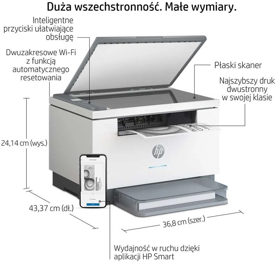 Hewlett Packard (HP) HP LaserJet MFP M234dw Spausdintuvas, Juodas and baltas, Spausdintuvas for Small office, Print, copy, scan, Scan to email; Scan to PDF