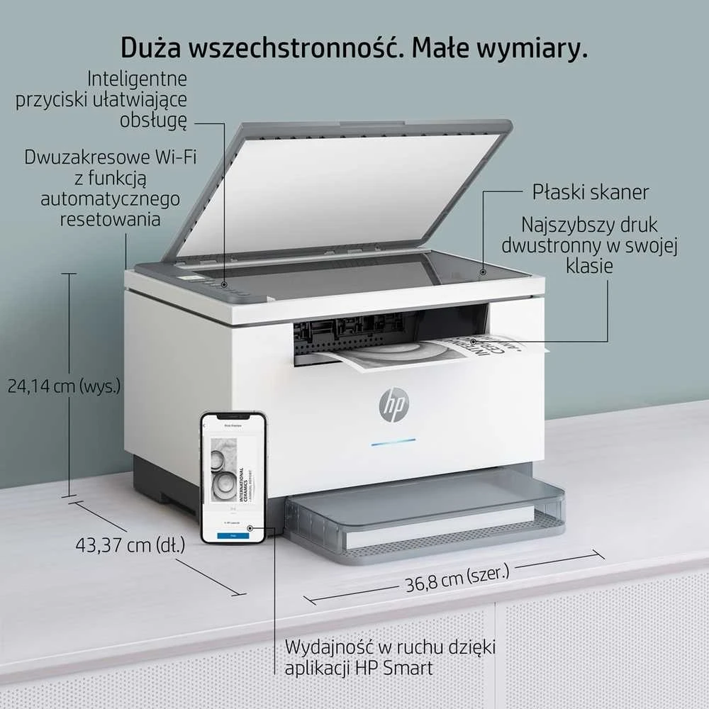 Hewlett Packard (HP) HP LaserJet MFP M234dw Spausdintuvas, Juodas and baltas, Spausdintuvas for Small office, Print, copy, scan, Scan to email; Scan to PDF