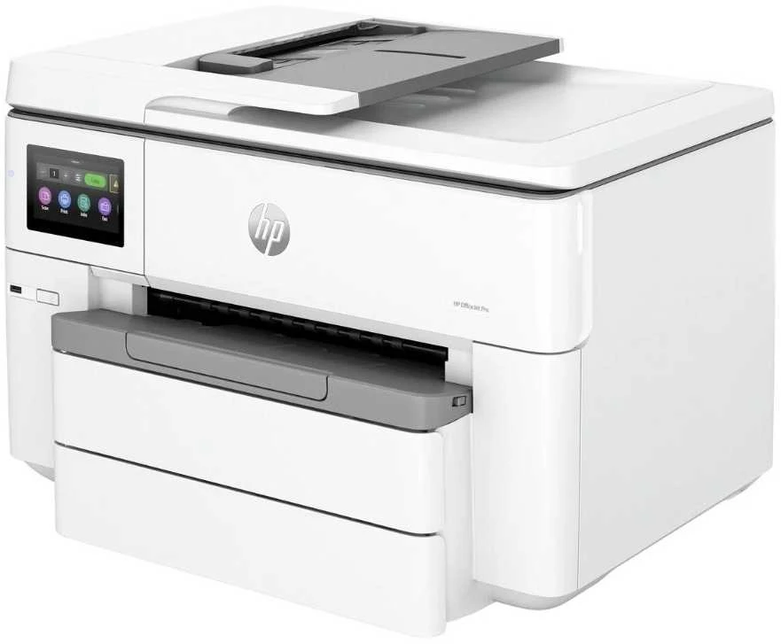 Hewlett Packard (HP) HP OfficeJet Pro 9730e HP+ plataus formato AiO All-in-One Spausdintuvas - A3/A4 spalvotas rašalas, spausdinimas/kopijavimas/nuskaitymas, automatinis dokumentų tiektuvas, automatinis dvipusis, du dėklai, LAN, Wifi, 22 psl. per mėnesį, 250-1500 puslapių (pakeičia OfficeJet Pro 7740)