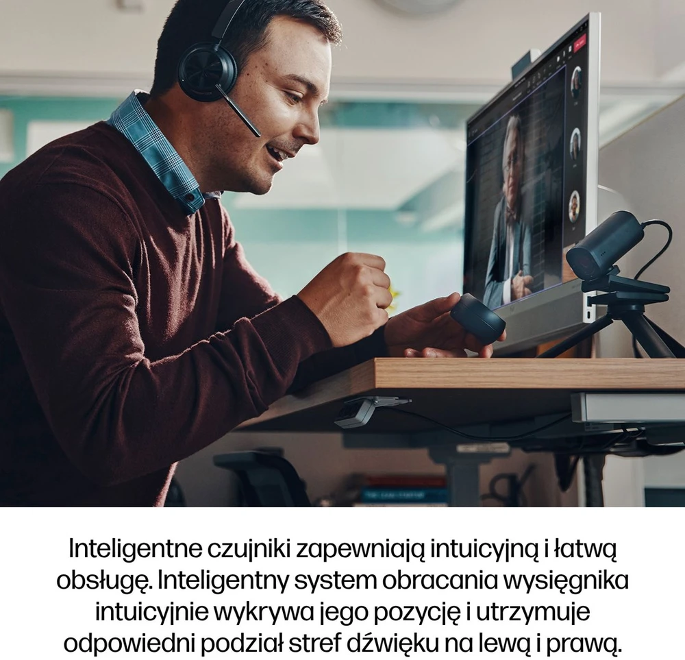 HP Poly Voyager Focus 2-M USB-C-C Ausinės USB-C/A Adapteris Charging Stovas