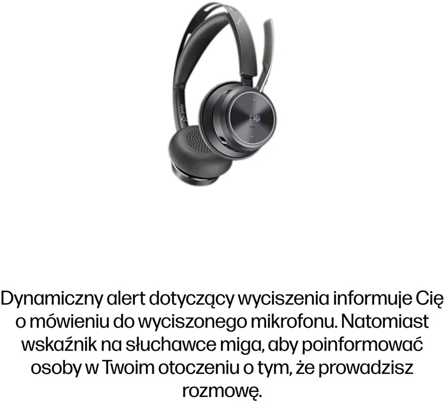 HP Poly Voyager Focus 2-M USB-C-C Ausinės USB-C/A Adapteris Charging Stovas