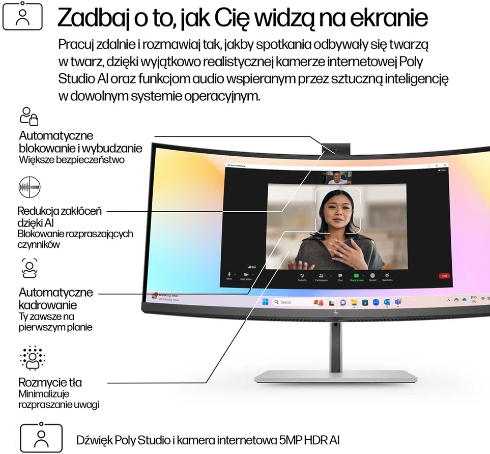 Hewlett Packard (HP) HP Series 7 Pro 734pm 34 colių WQHD konferencijų monitorius DP HDMI (EN)