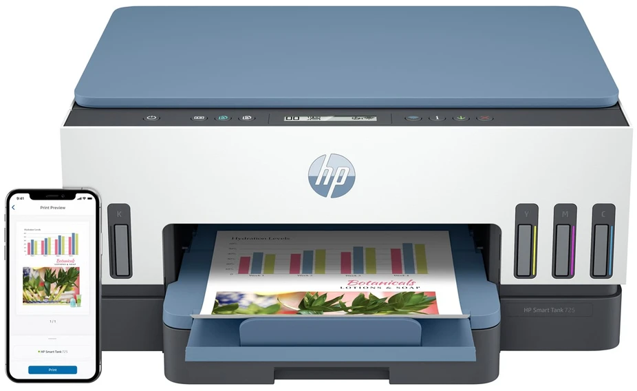 Daugiafunkcis Spausdintuvas - HP Smart Tank 725 A4 4800x1200 DPI 15ppm Wi-Fi